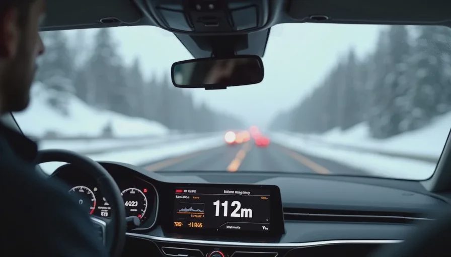 Autonomous driving model 112ms latency in winter test.