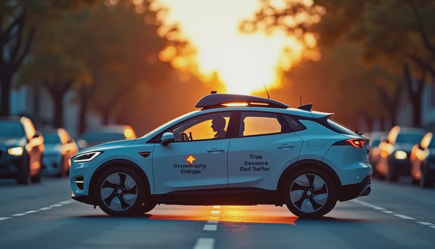 Illustration for tesla robotaxi